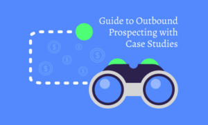 Vector art illustration for the article "Guide to Outbound Prospecting with Case Studies"