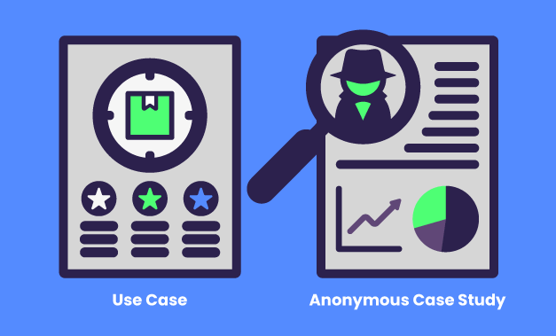 Vector illustration of a Use Case and an Anonymous Case Study